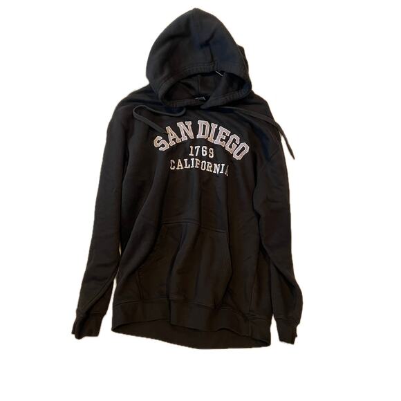 Feeling Hood San Diego Pullover Black Hoodie Mens L - Picture 1 of 3